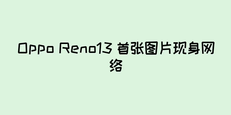 Oppo Reno13 首张图片现身网络