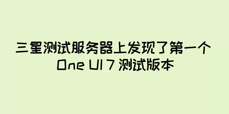 三星测试服务器上发现了第一个 One UI 7 测试版本