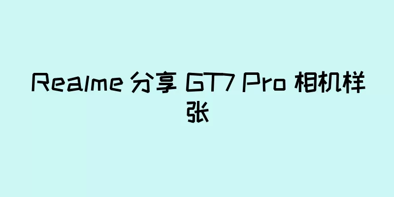 Realme 分享 GT7 Pro 相机样张