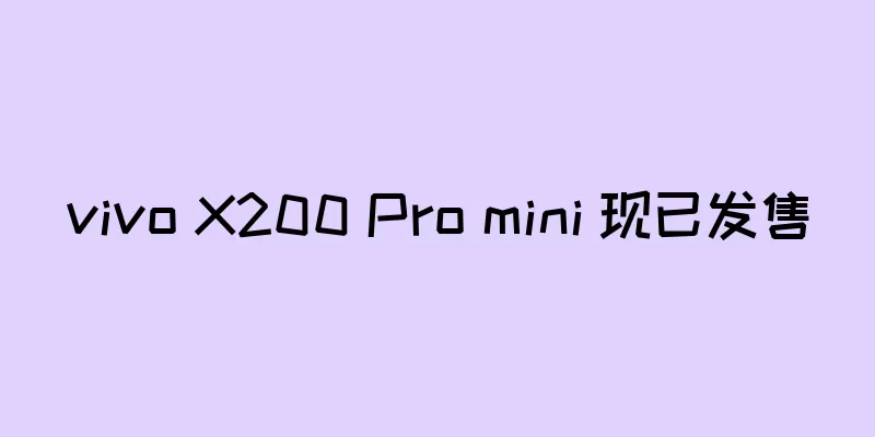vivo X200 Pro mini 现已发售