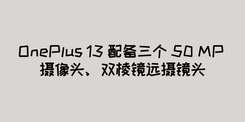 OnePlus 13 配备三个 50 MP 摄像头、双棱镜远摄镜头