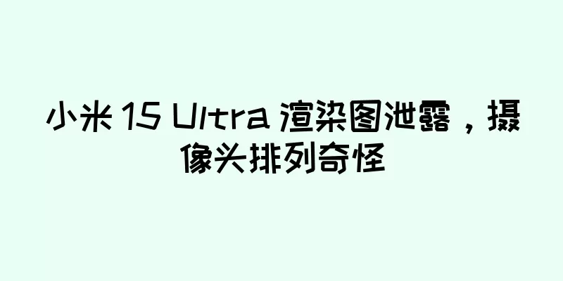 小米 15 Ultra 渲染图泄露，摄像头排列奇怪