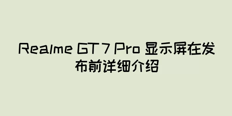 Realme GT 7 Pro 显示屏在发布前详细介绍