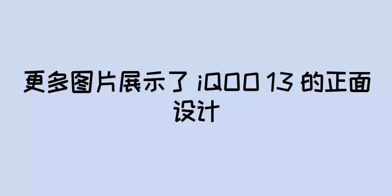 更多图片展示了 iQOO 13 的正面设计