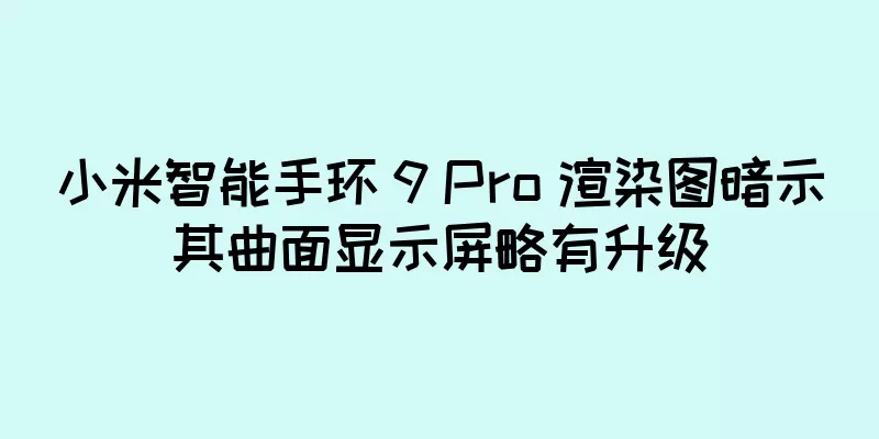小米智能手环 9 Pro 渲染图暗示其曲面显示屏略有升级