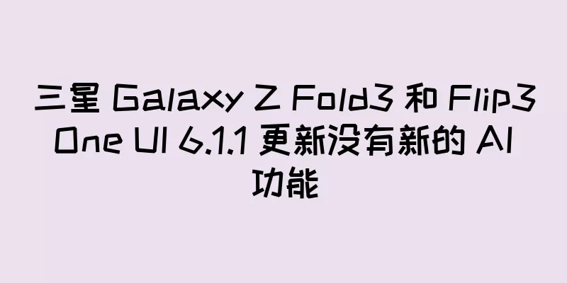 三星 Galaxy Z Fold3 和 Flip3 One UI 6.1.1 更新没有新的 AI 功能