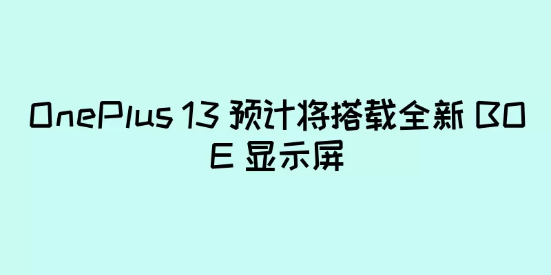OnePlus 13 预计将搭载全新 BOE 显示屏