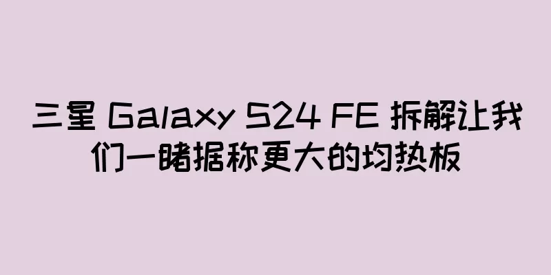 三星 Galaxy S24 FE 拆解让我们一睹据称更大的均热板