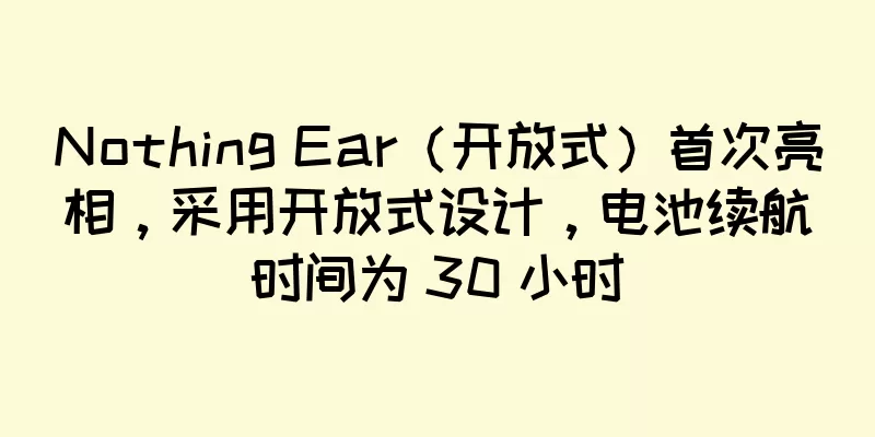 Nothing Ear（开放式）首次亮相，采用开放式设计，电池续航时间为 30 小时