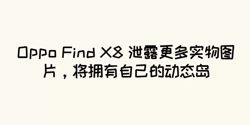 Oppo Find X8 泄露更多实物图片，将拥有自己的动态岛