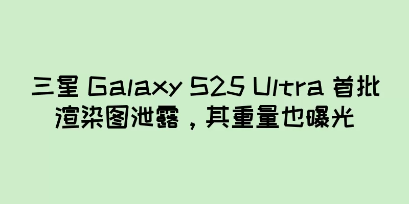 三星 Galaxy S25 Ultra 首批渲染图泄露，其重量也曝光